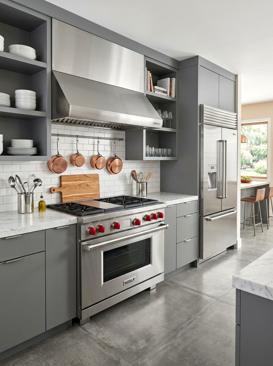 Stainless steel appliances - 30 condo kitchen ideas