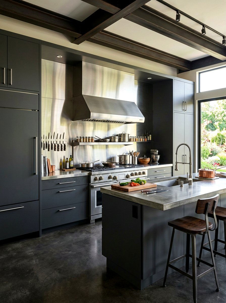 Stainless steel kitchen - 30 full height backsplash ideas