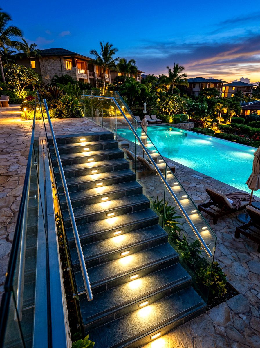 Stair Tread Lighting - 30 outdoor structure lighting ideas