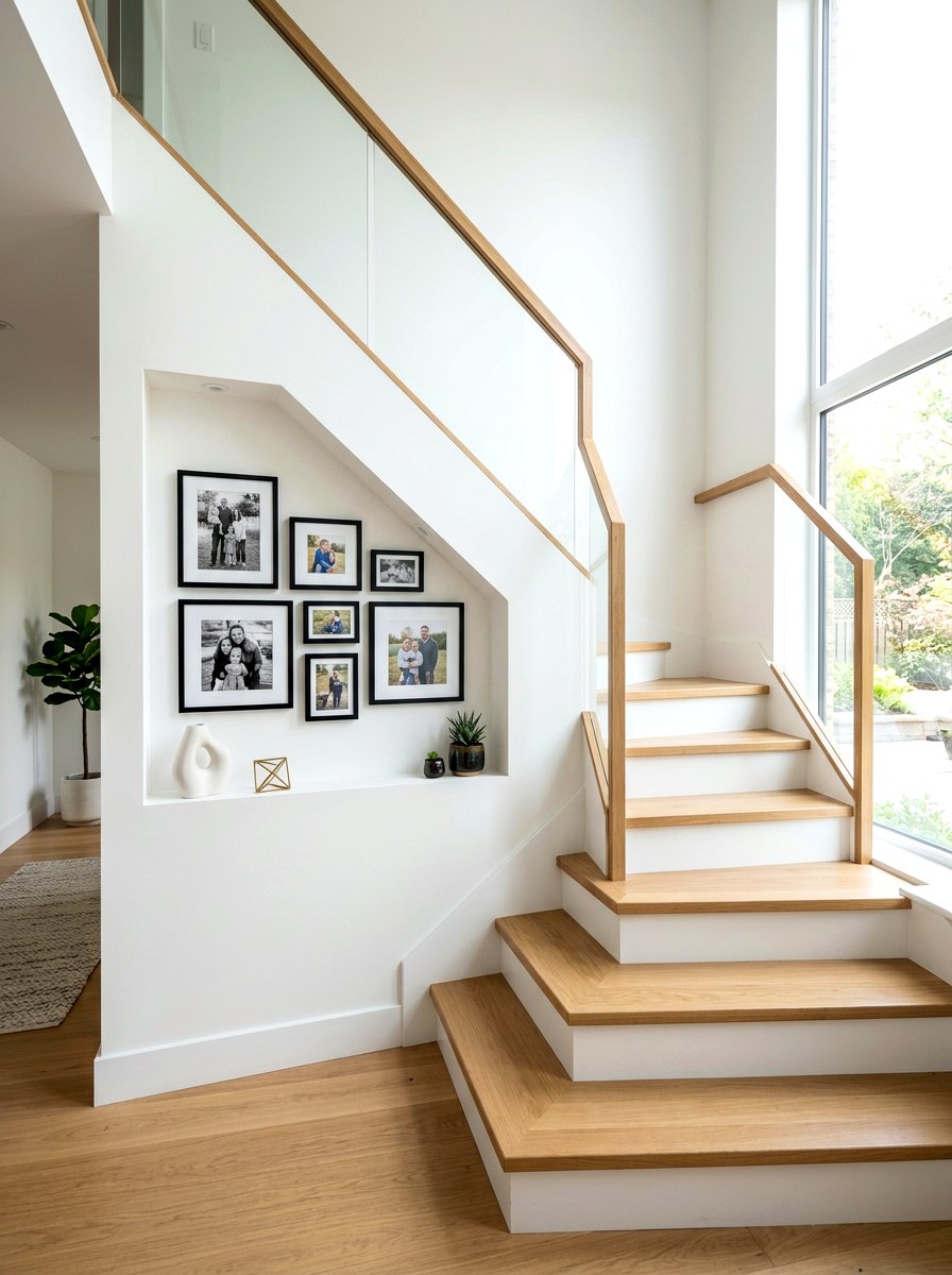 Staircase Display Niche - 30 niche shelf styling ideas
