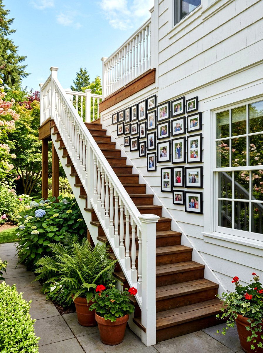 Staircase Family Photo Gallery - 30 family photo wall ideas