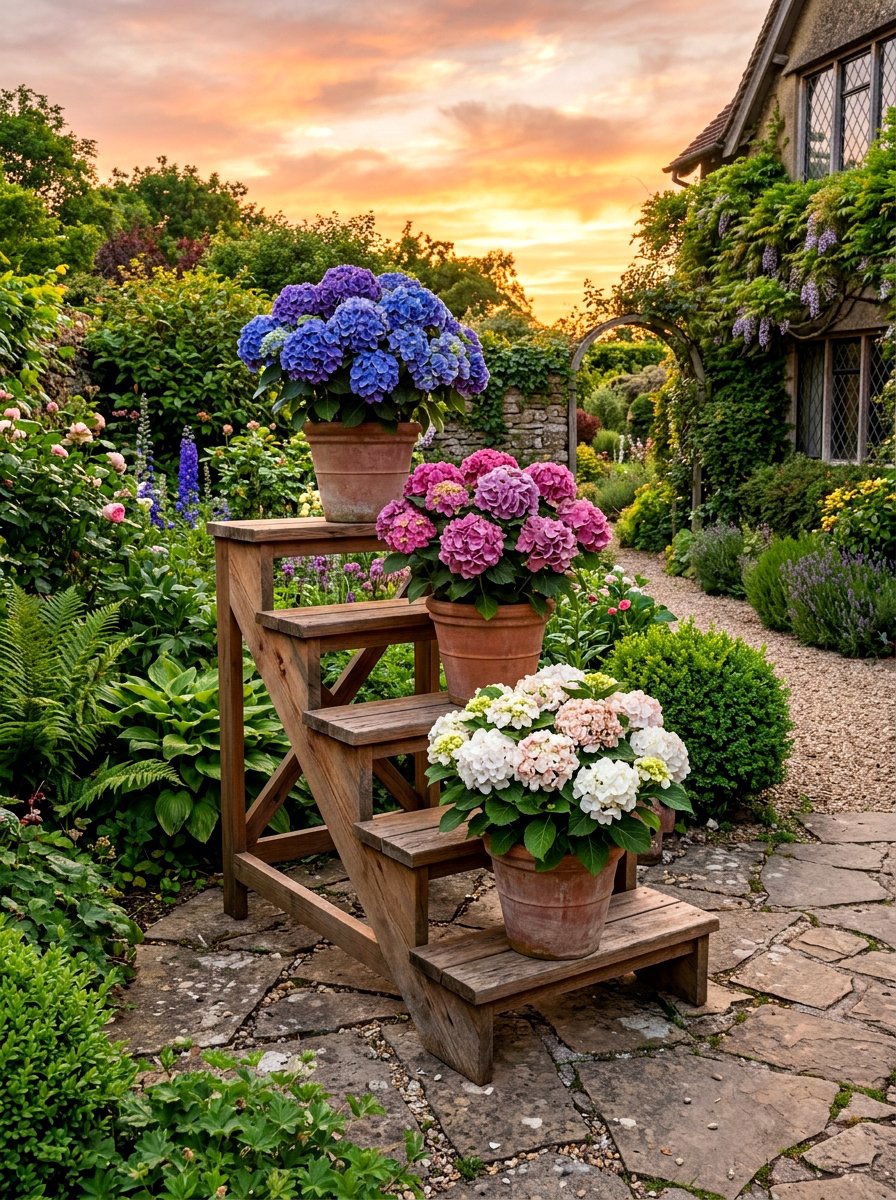 Staircase Garden Stand - 30 budget vertical garden ideas