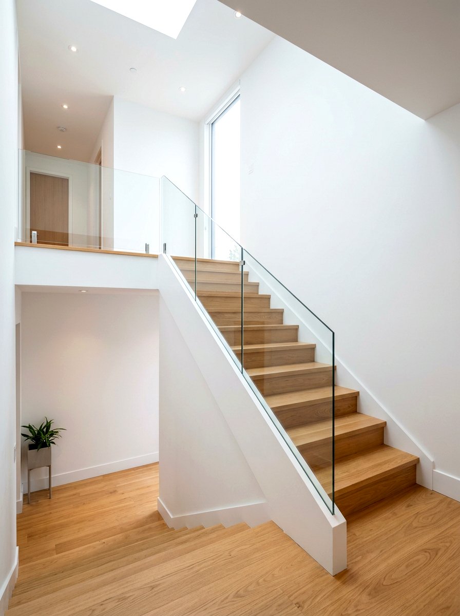 Staircase Glass Half Wall - 30 half wall zoning ideas