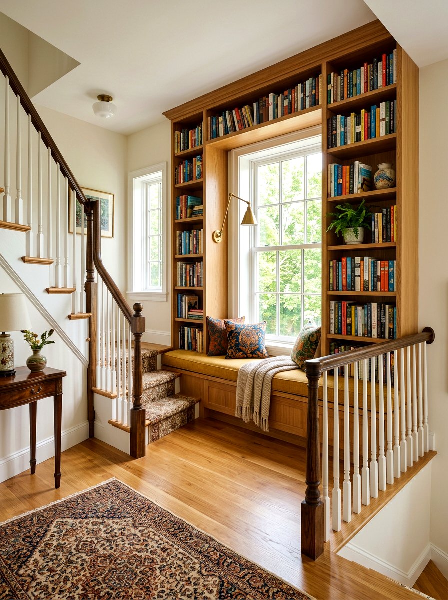 Staircase Landing Reading Spot - 30 split level seating ideas