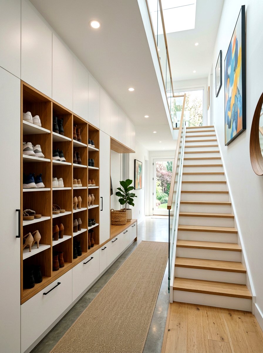 Staircase Shoe Storage - 30 shoe storage ideas