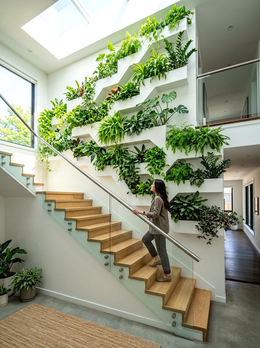 Staircase Wall Garden - 30 vertical garden ideas