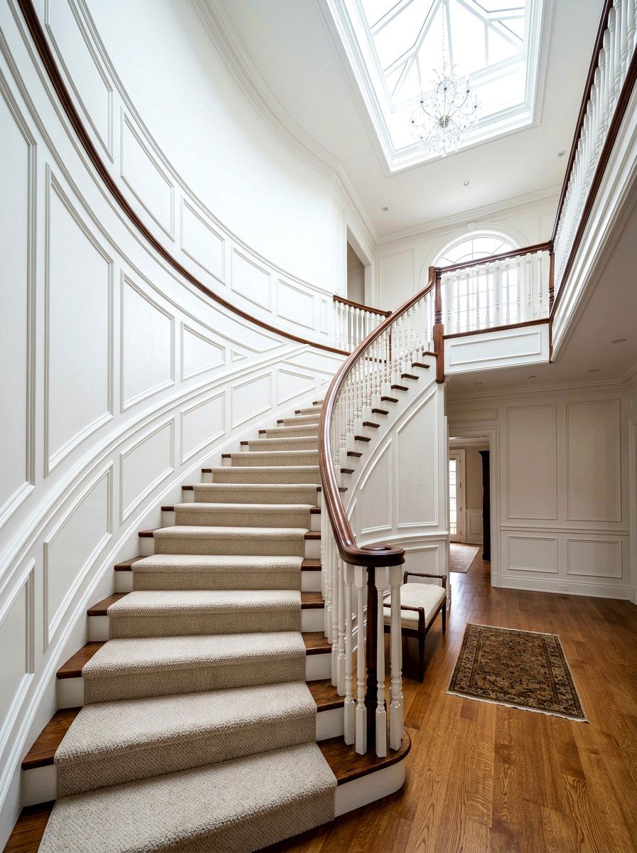 Staircase Wall Paneling - 30 half wall paneling ideas