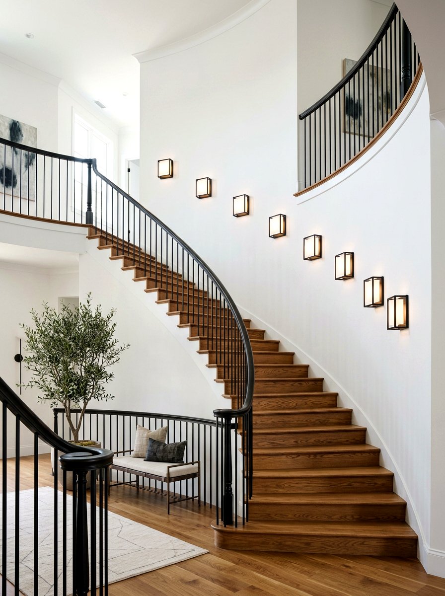 Staircase Wall Sconce - 30 wall sconce ideas
