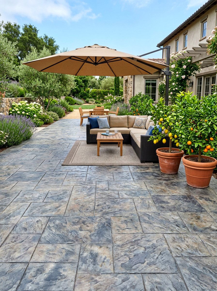 Stamped Concrete - 30 patio flooring ideas
