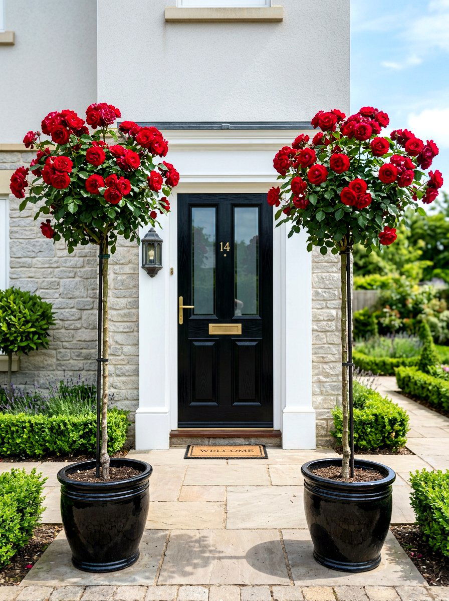 Standard Rose Tree - 30 rose garden ideas