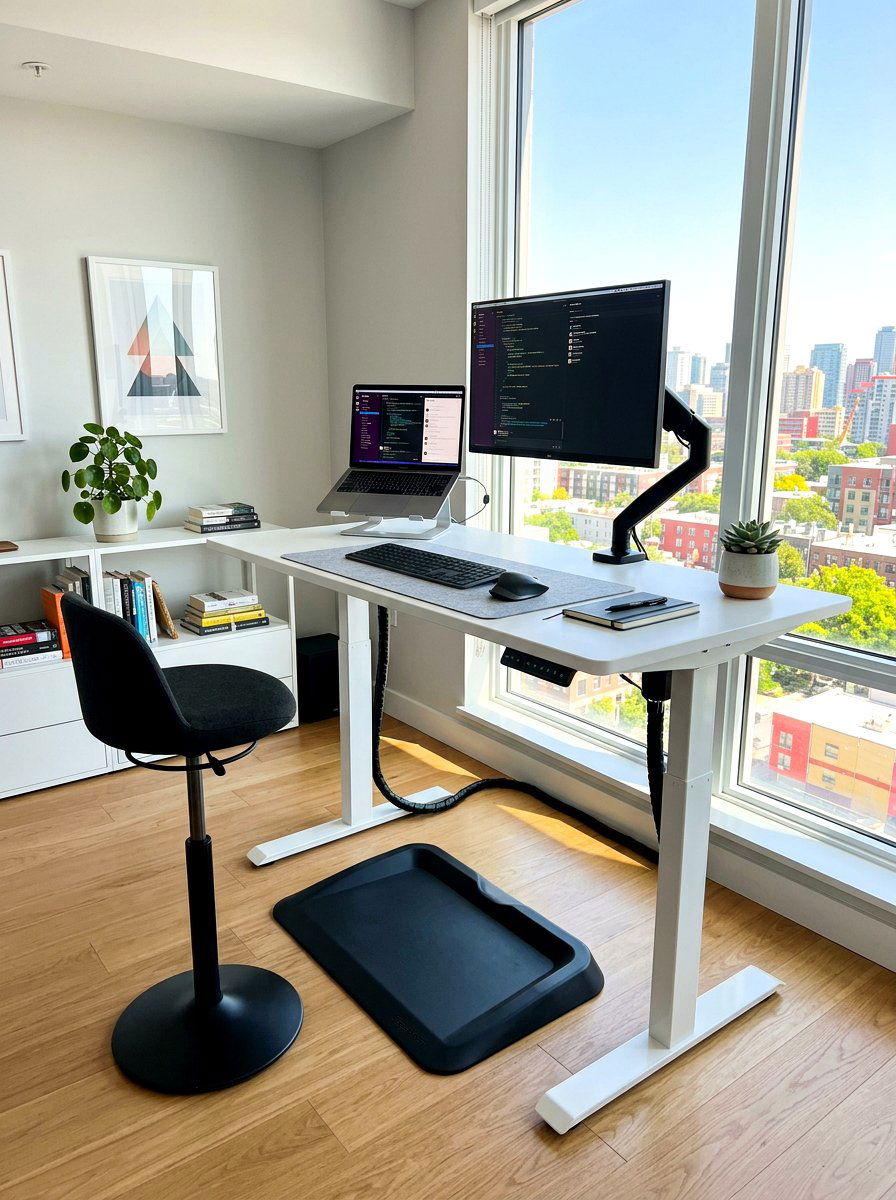 Standing Desk Office - 30 work from home office ideas