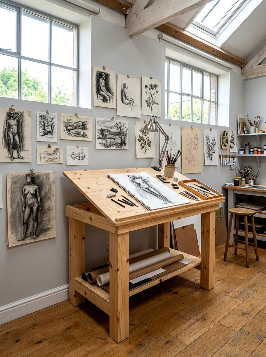 Standing Sketch Desk - 30 offline home office ideas