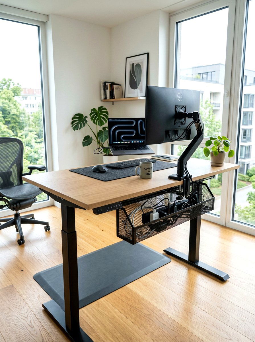 Standing desk cable box - 30 charging station ideas