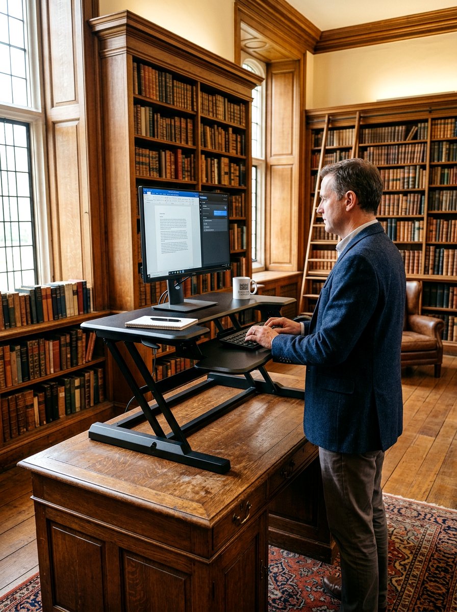 Standing desk converter for desk - 30 standing desk room ideas