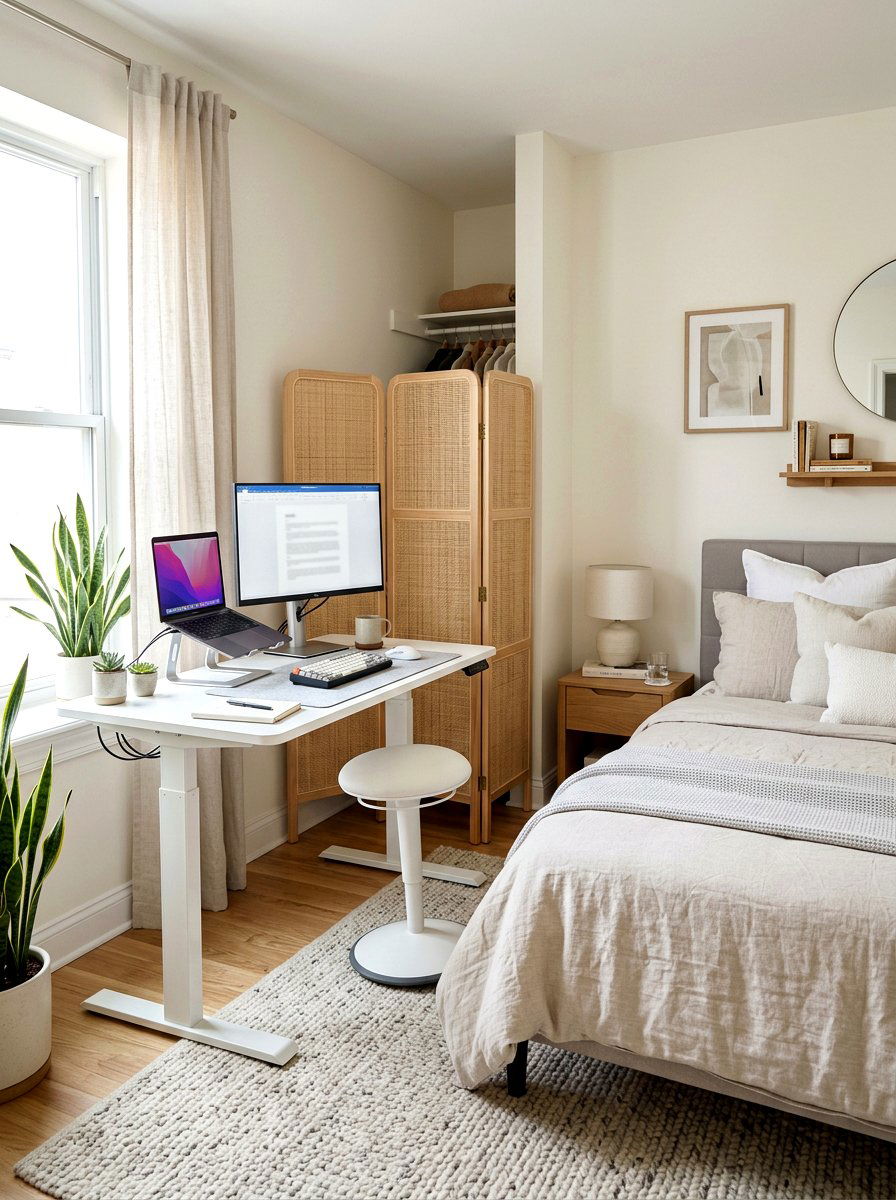 Standing desk in bedroom corner - 30 standing desk room ideas