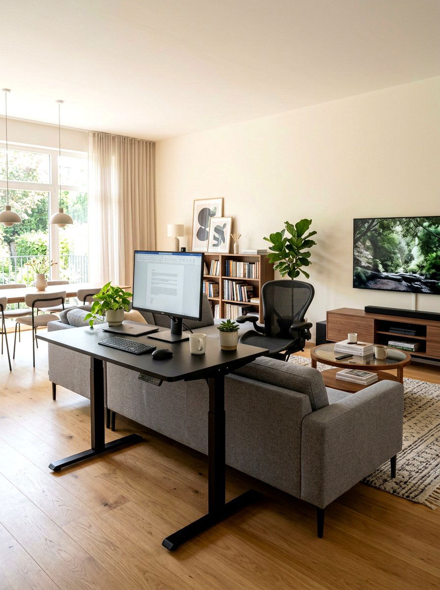Standing desk in living room - 30 standing desk room ideas