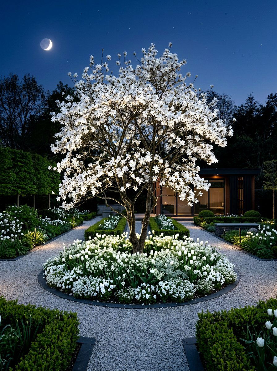 Star Magnolia Moonlight Garden - 30 moonlight garden ideas