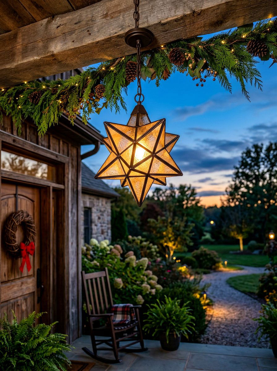 Star Porch Light - 30 patriotic porch ideas