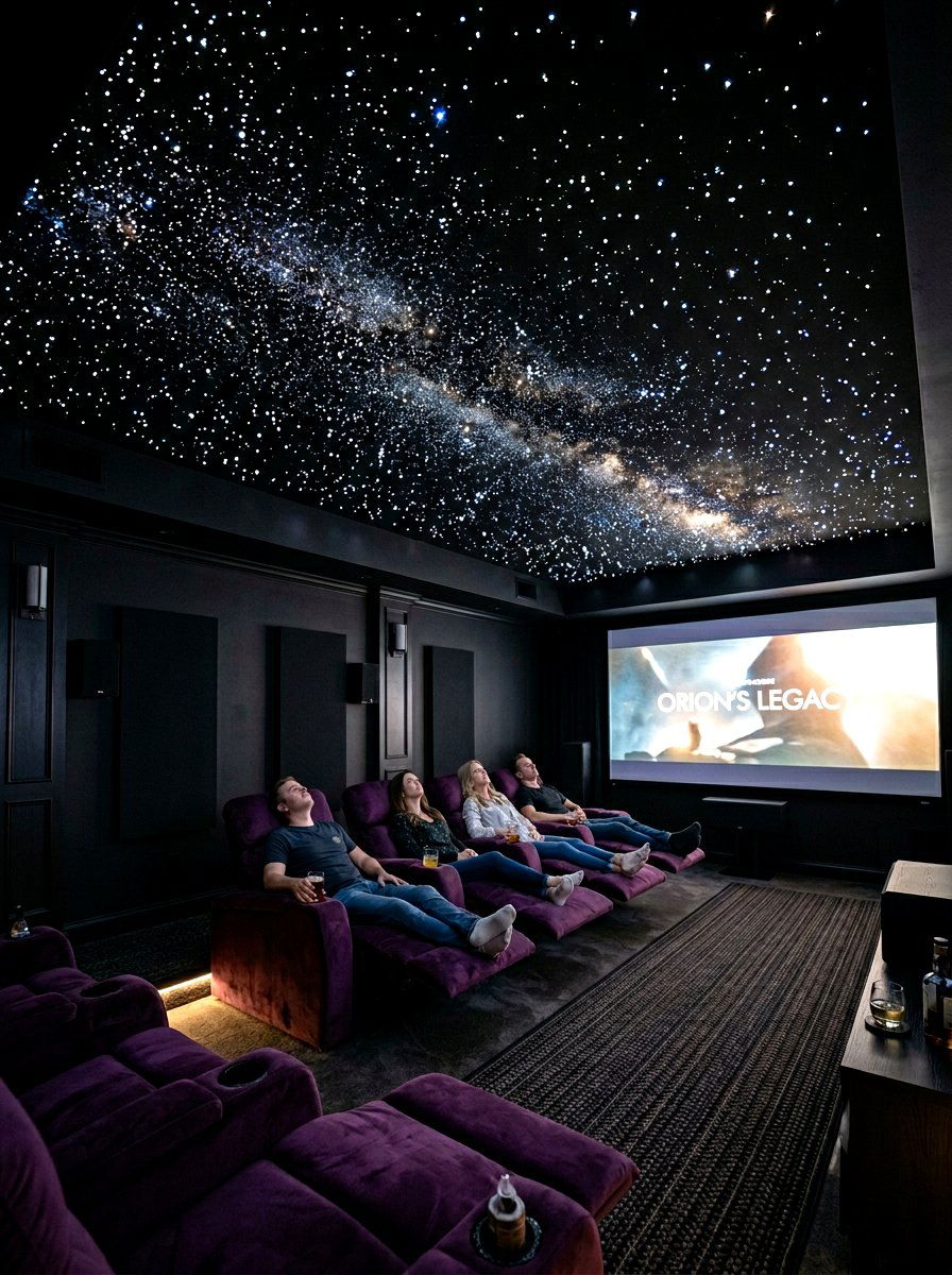 Star ceiling movie room - 30 movie room ideas