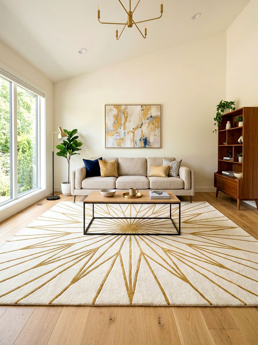 Starburst pattern rug - 30 vintage circus decor ideas