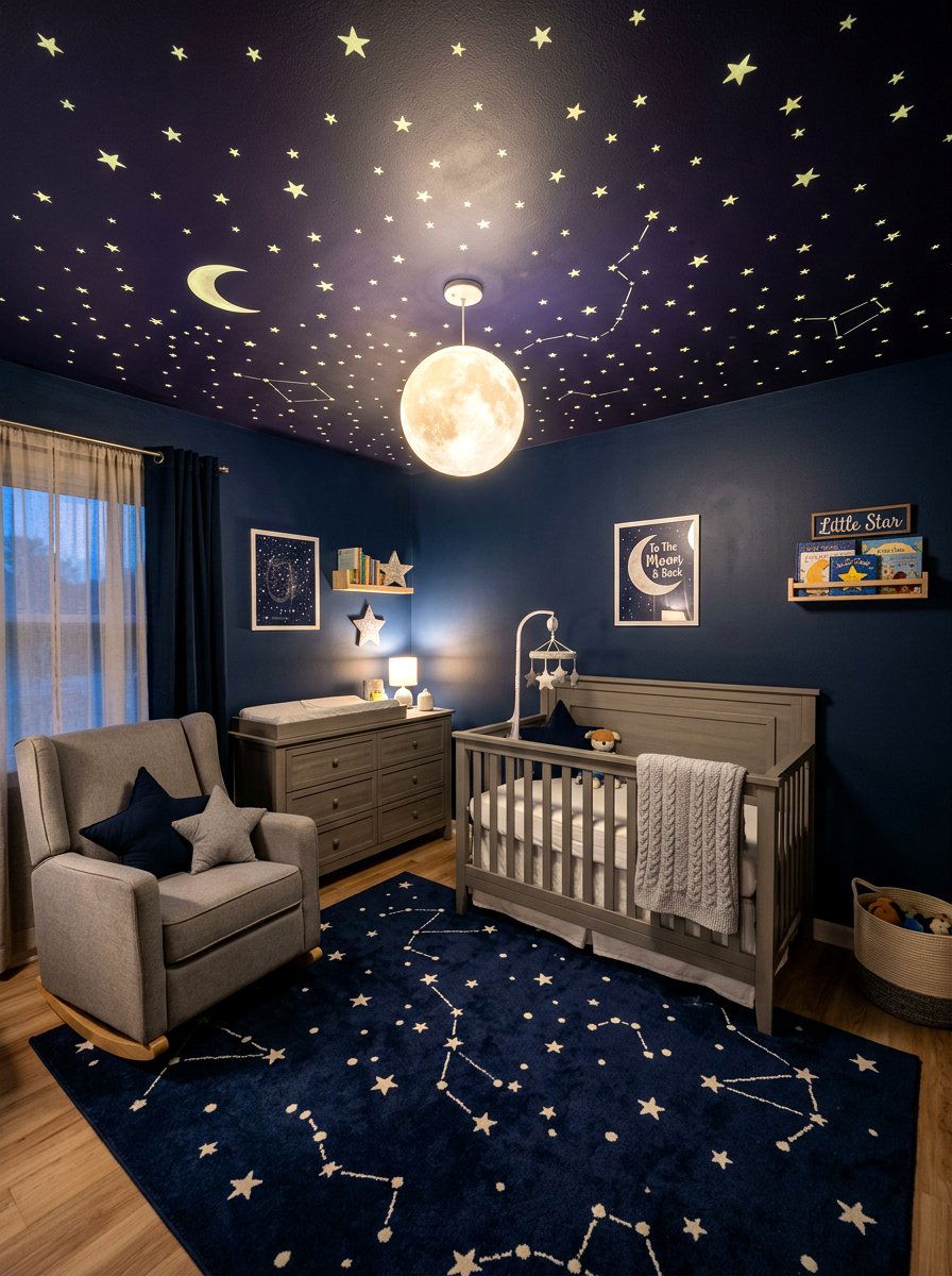 Starry Night Boy Nursery - 30 boy nursery ideas
