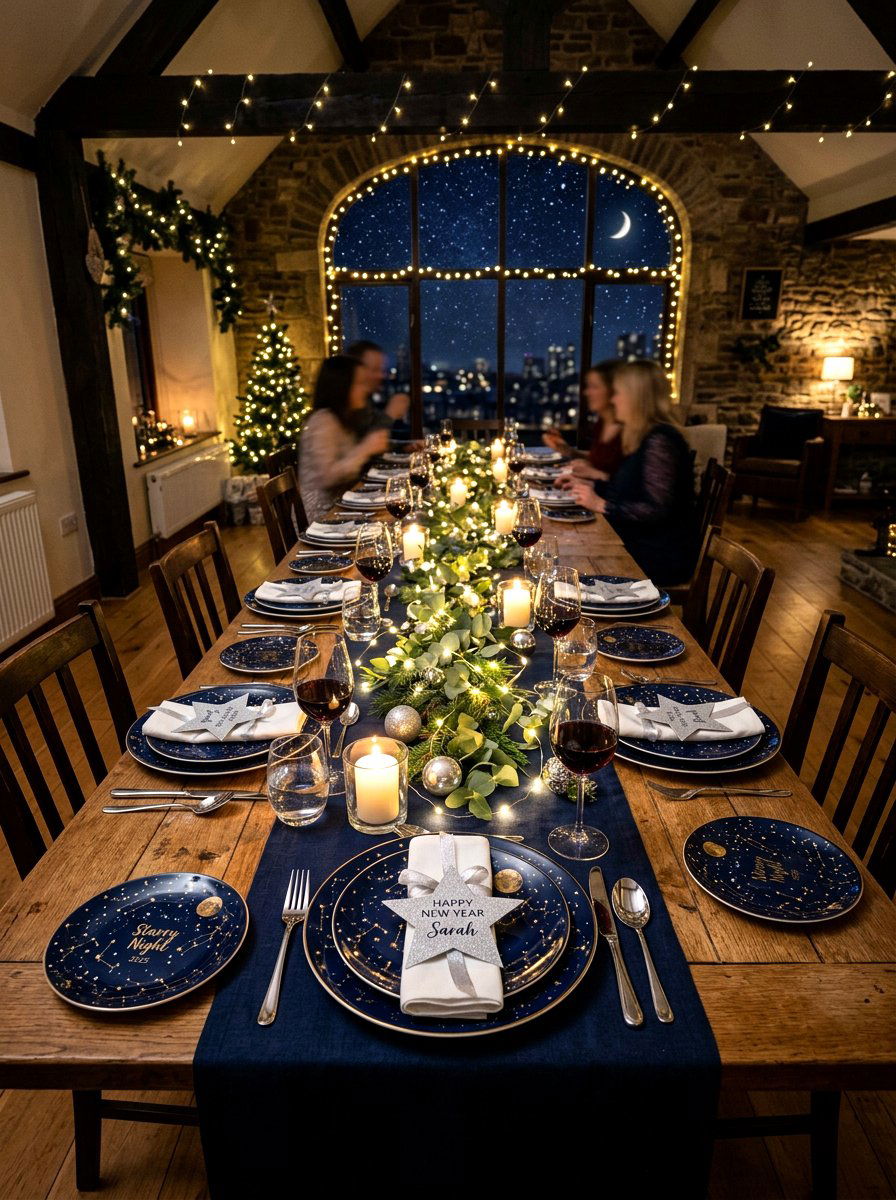 Starry night dining room - 30 New Year dining room ideas