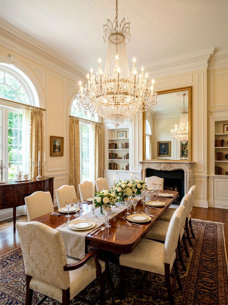 Statement Chandelier Dining Room - 30 English dining room ideas