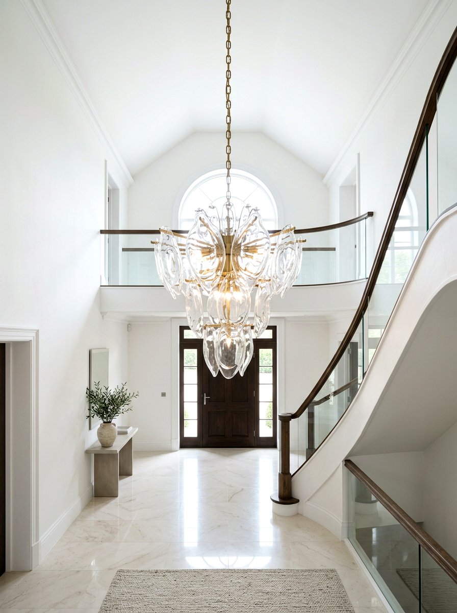 Statement Chandelier Foyer - 30 quiet luxury entryway ideas
