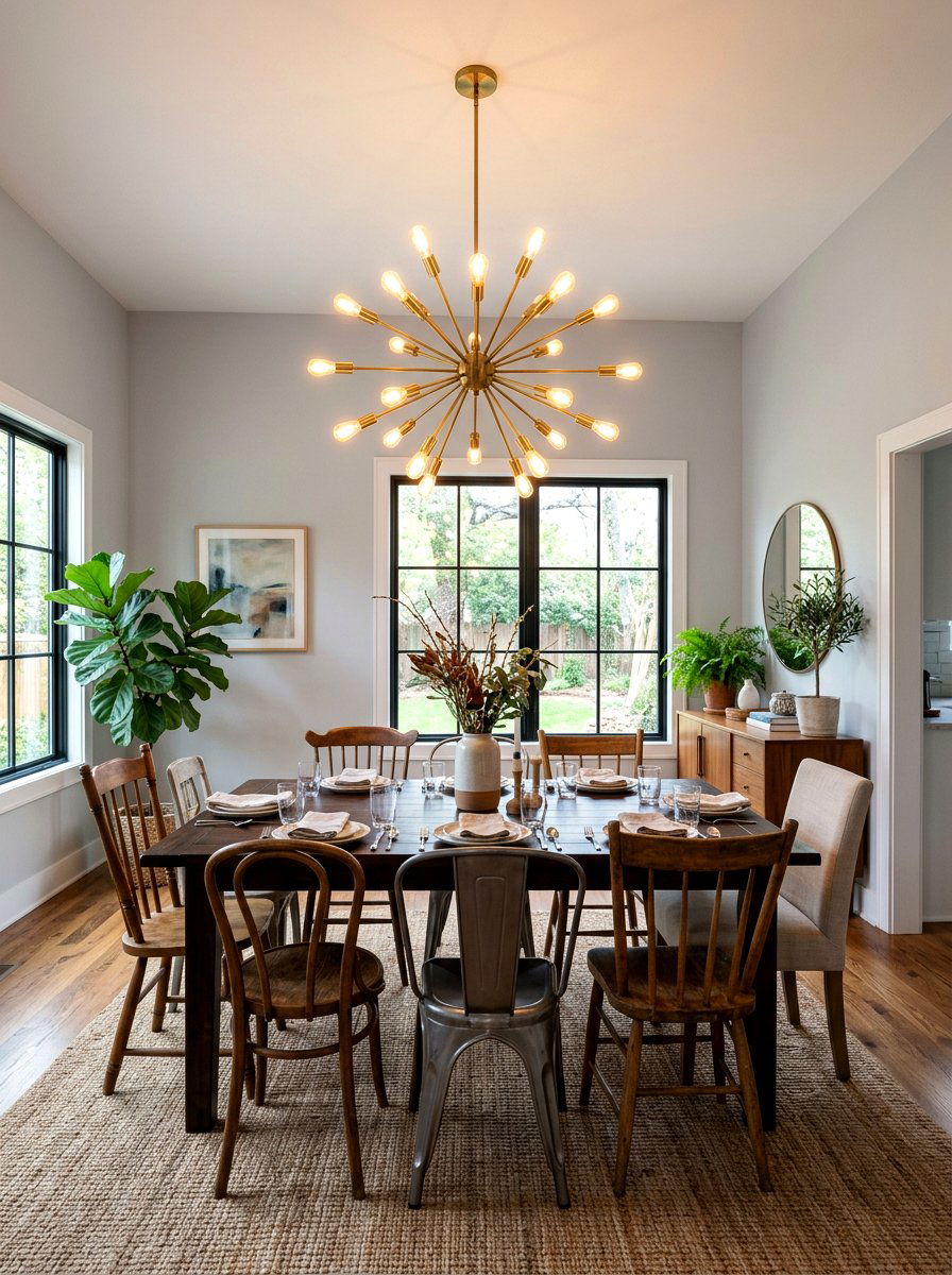 Statement Lighting Fixture - 30 eclectic home decor ideas