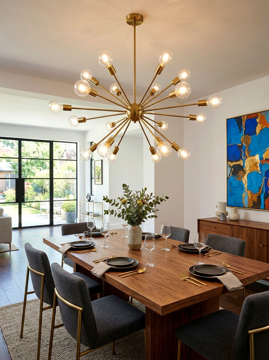 Statement Lighting Fixture - 30 collected apartment decor ideas
