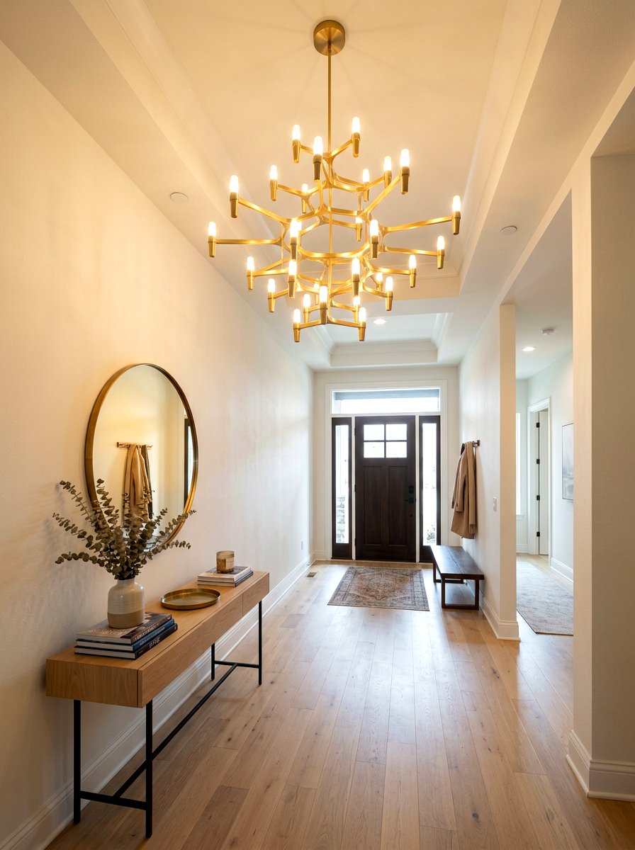 Statement Lighting Fixture - 30 apartment entryway ideas