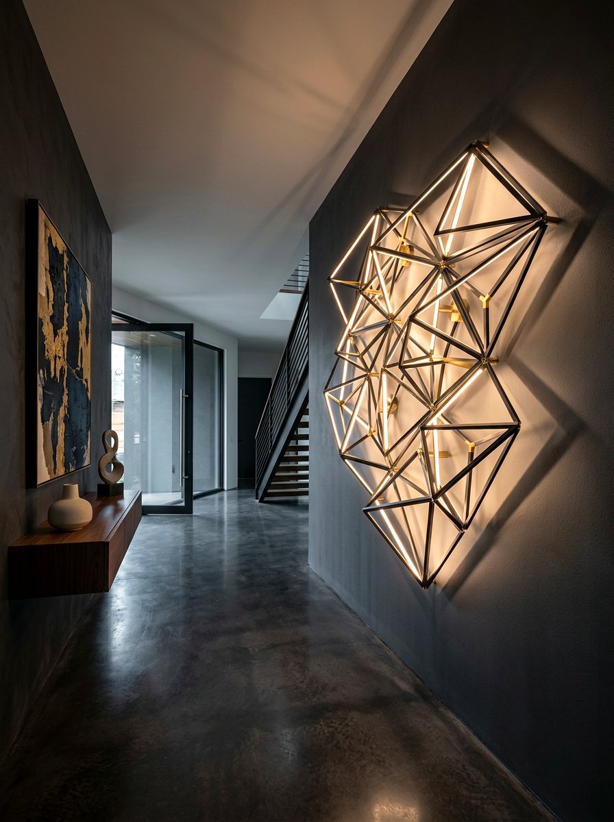 Statement Lighting Focal Point - 30 entryway wall decor ideas