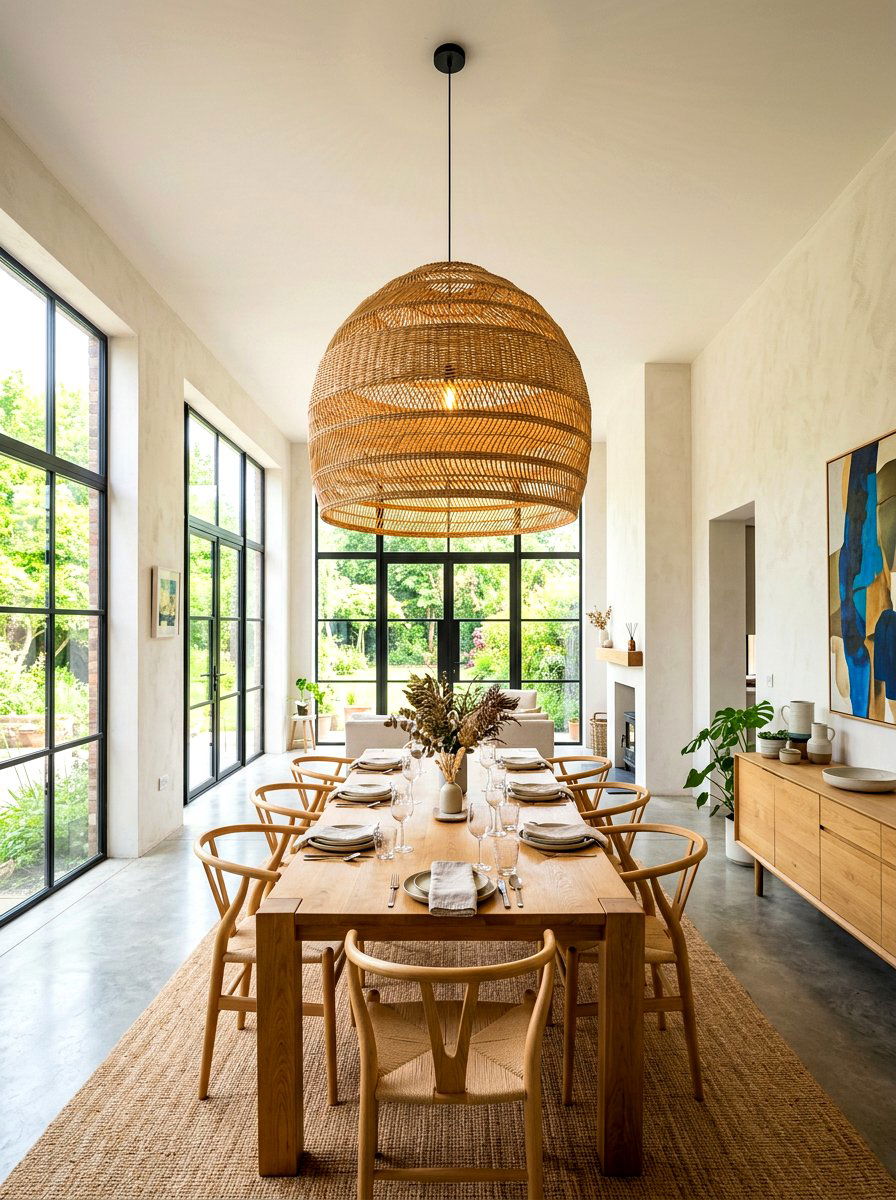 Statement Pendant Light Room - 30 supper club home ideas