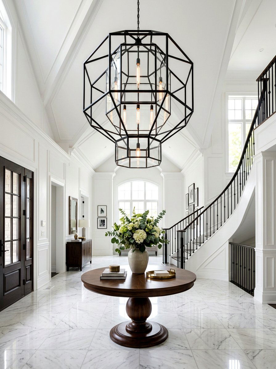Statement Pendant Light - 30 modern entryway ideas