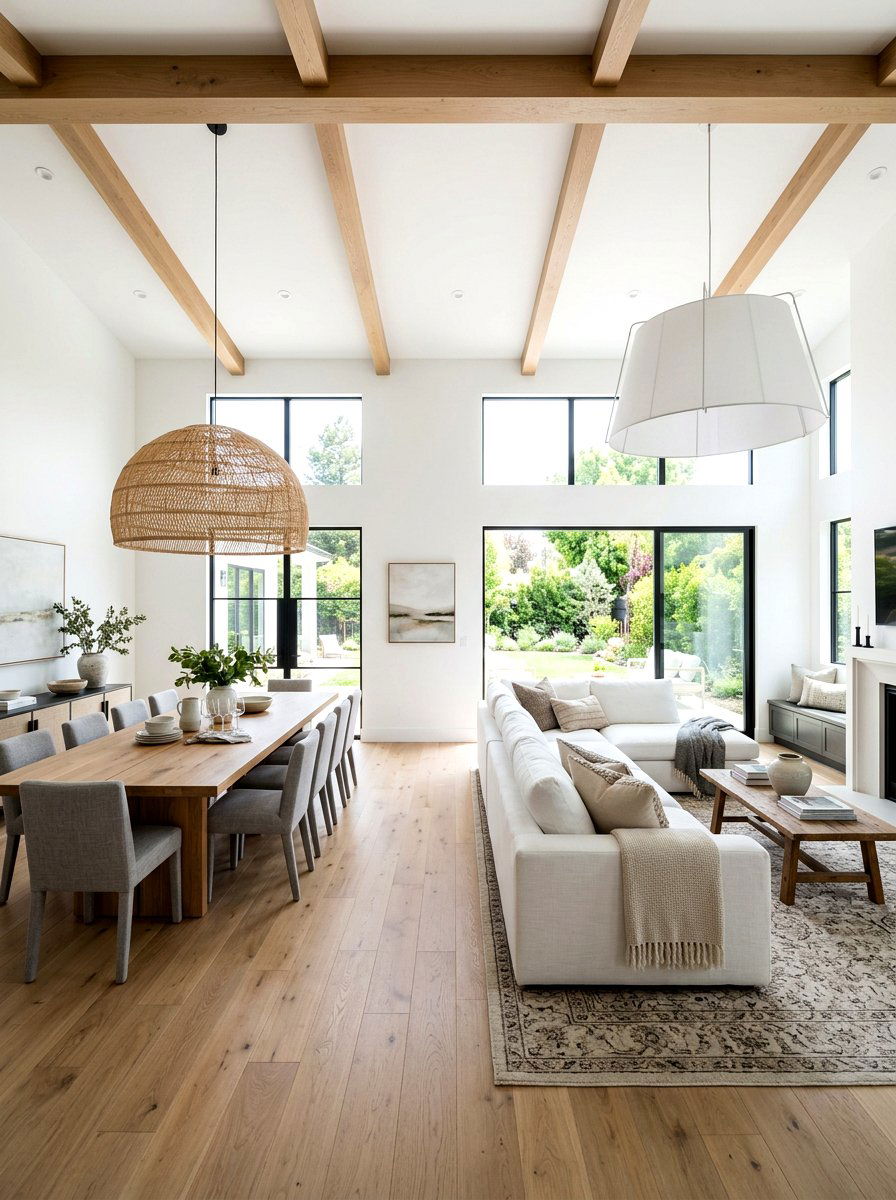 Statement Pendant Lighting - 30 open plan with cozy zones ideas