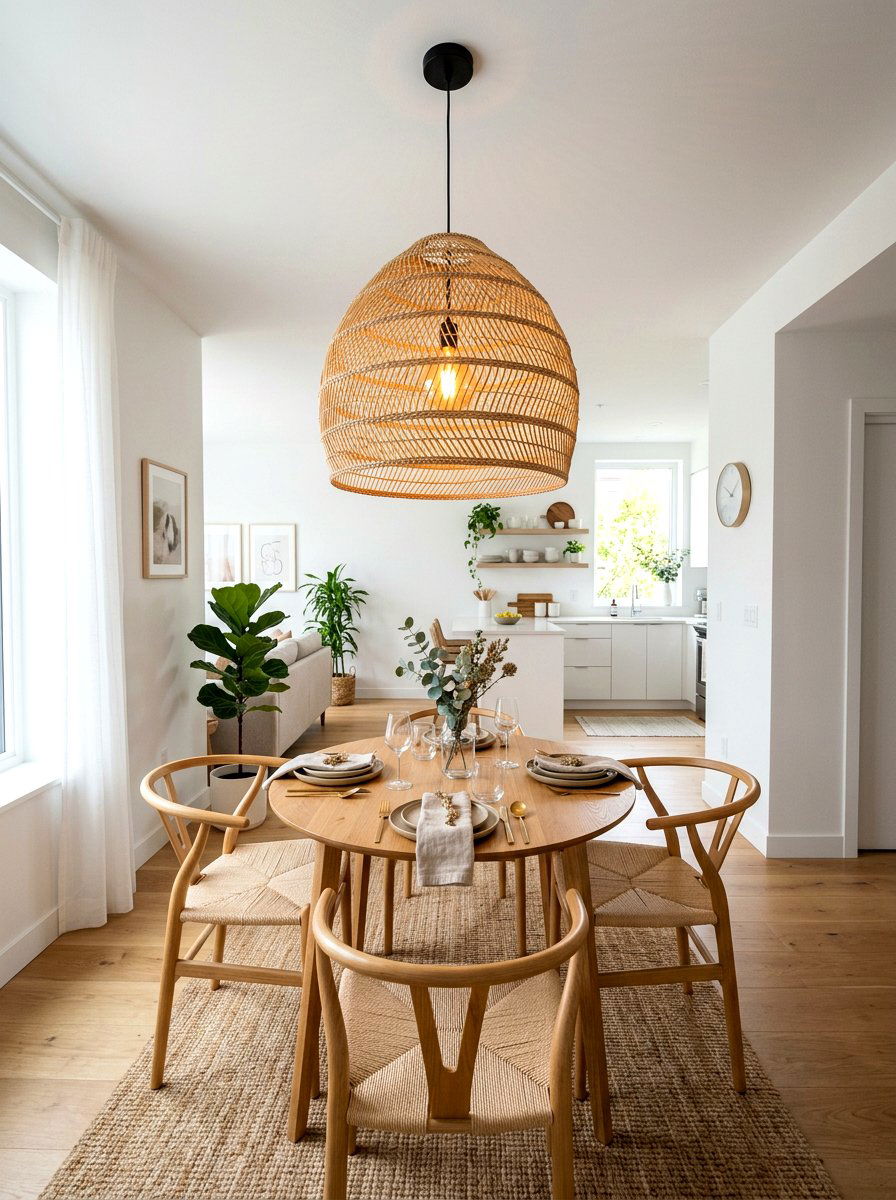 Statement Pendant Lighting - 30 apartment breakfast nook ideas