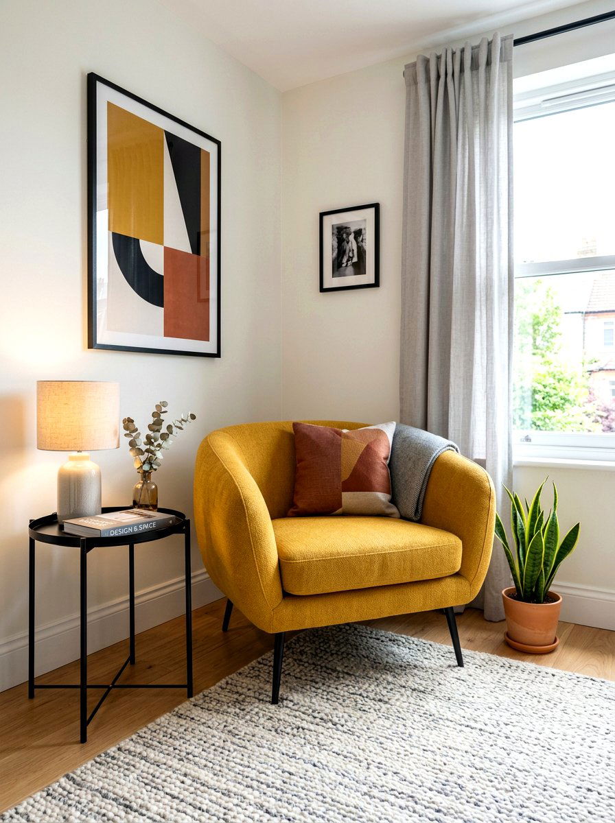 Statement Tub Chair - 30 bedroom sitting area ideas