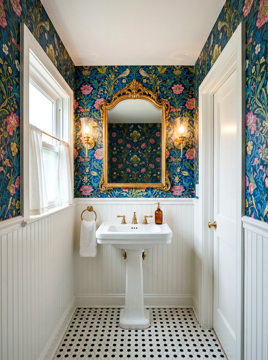 Statement Wallpaper Bathroom - 30 luxury bathroom ideas