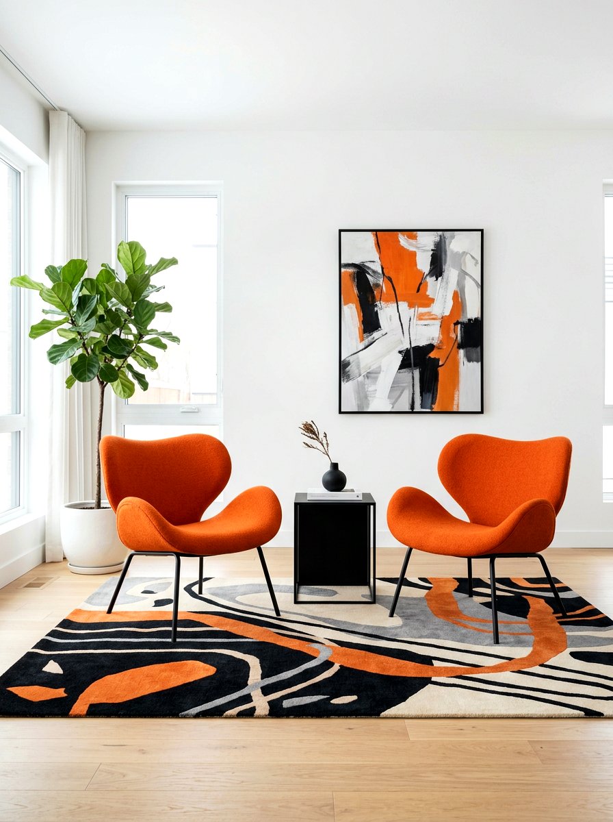 Statement accent chairs - 30 screen free living room ideas