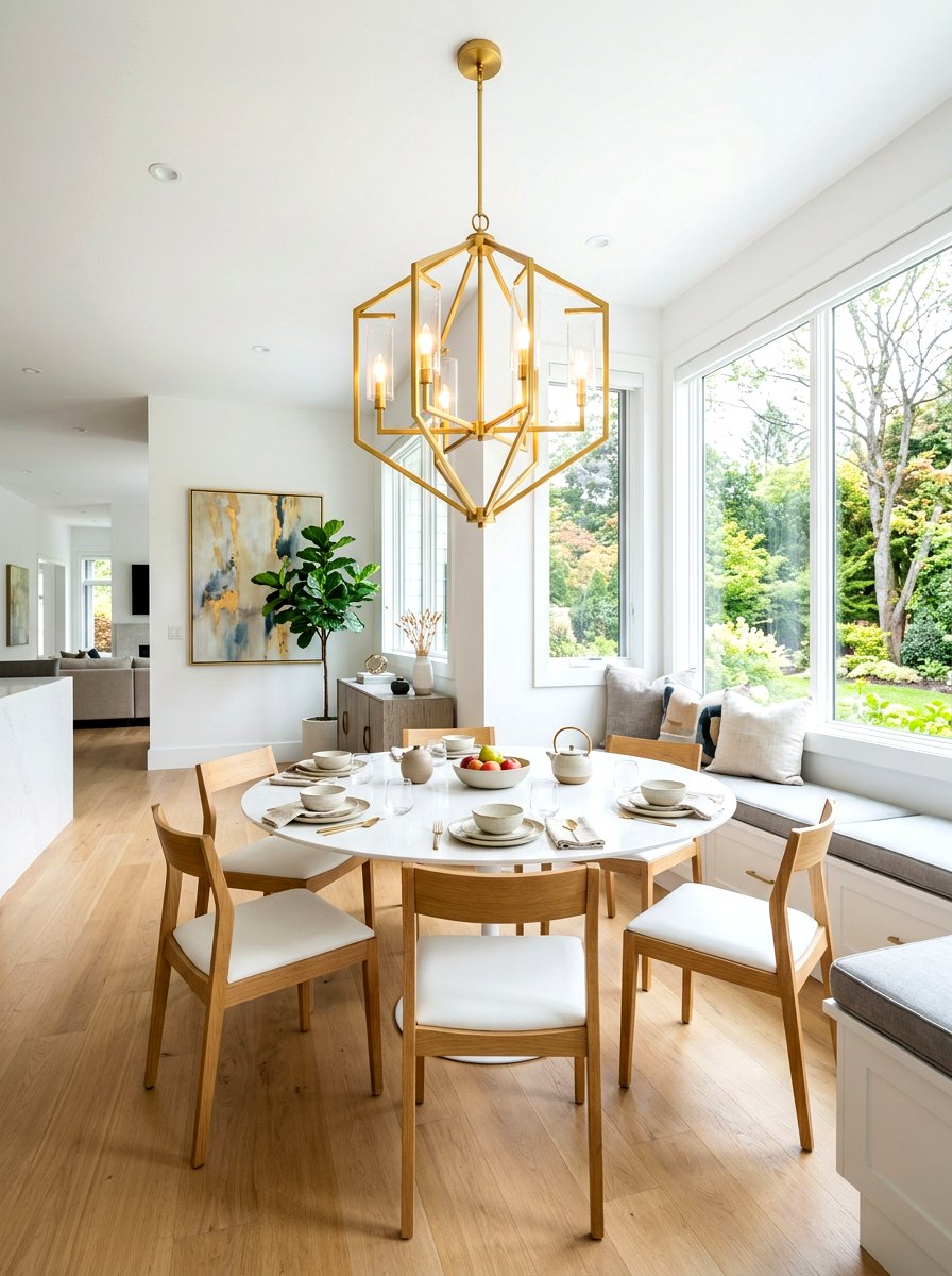 Statement lighting breakfast - 30 bright breakfast room ideas