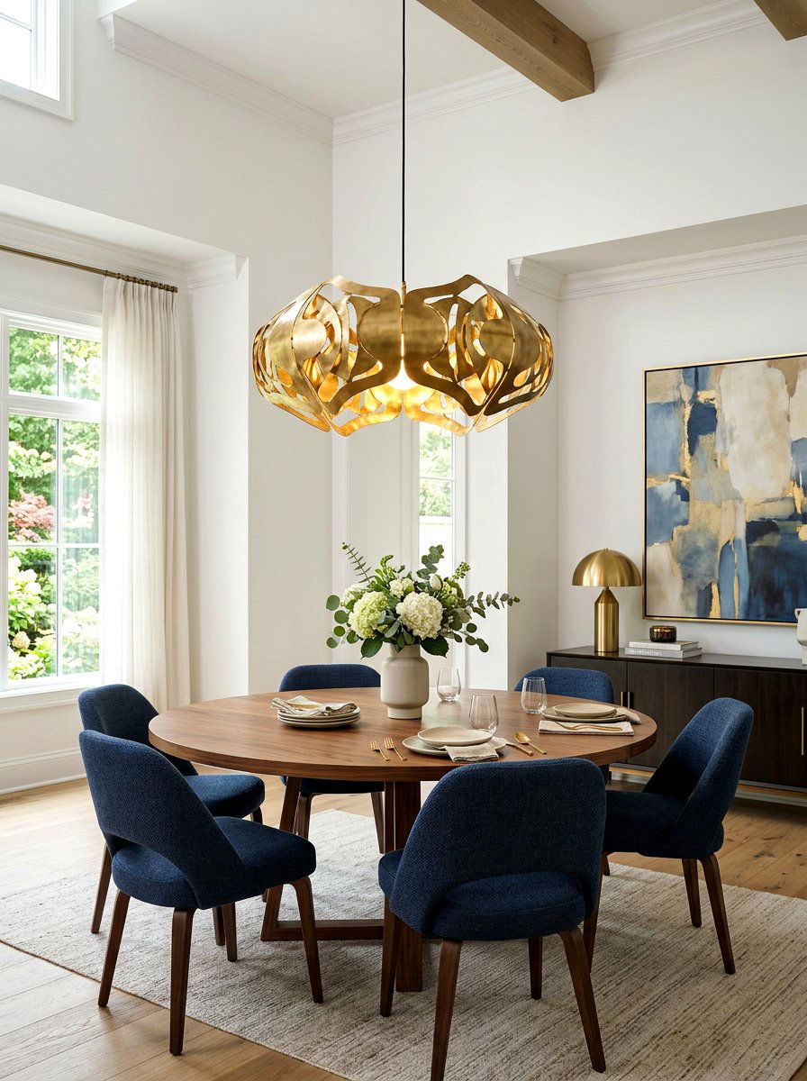 Statement lighting fixture - 30 viral apartment decor ideas