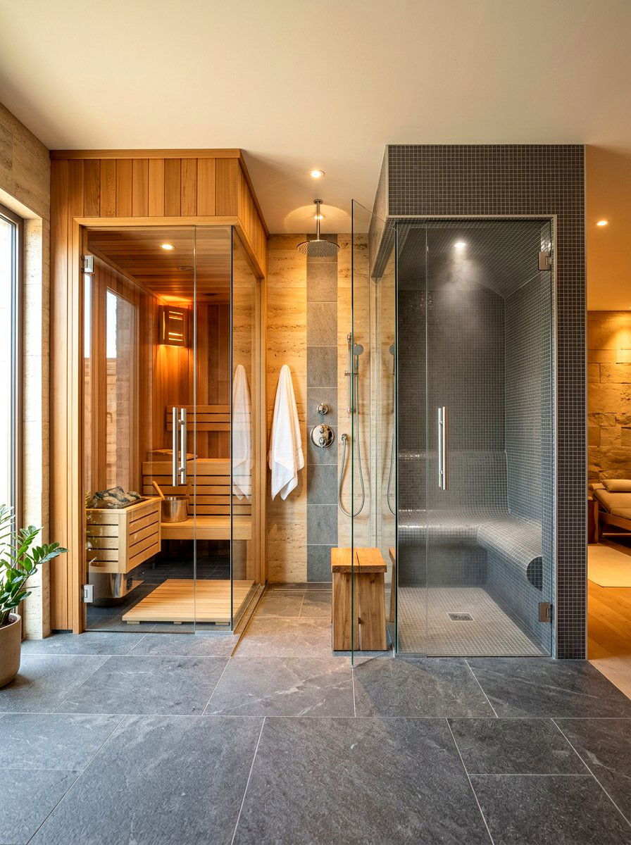 Steam Room Sauna Combo - 30 sauna bathroom ideas