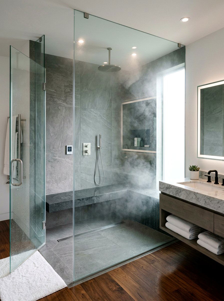 Steam Shower Bathroom - 30 mini spa room ideas