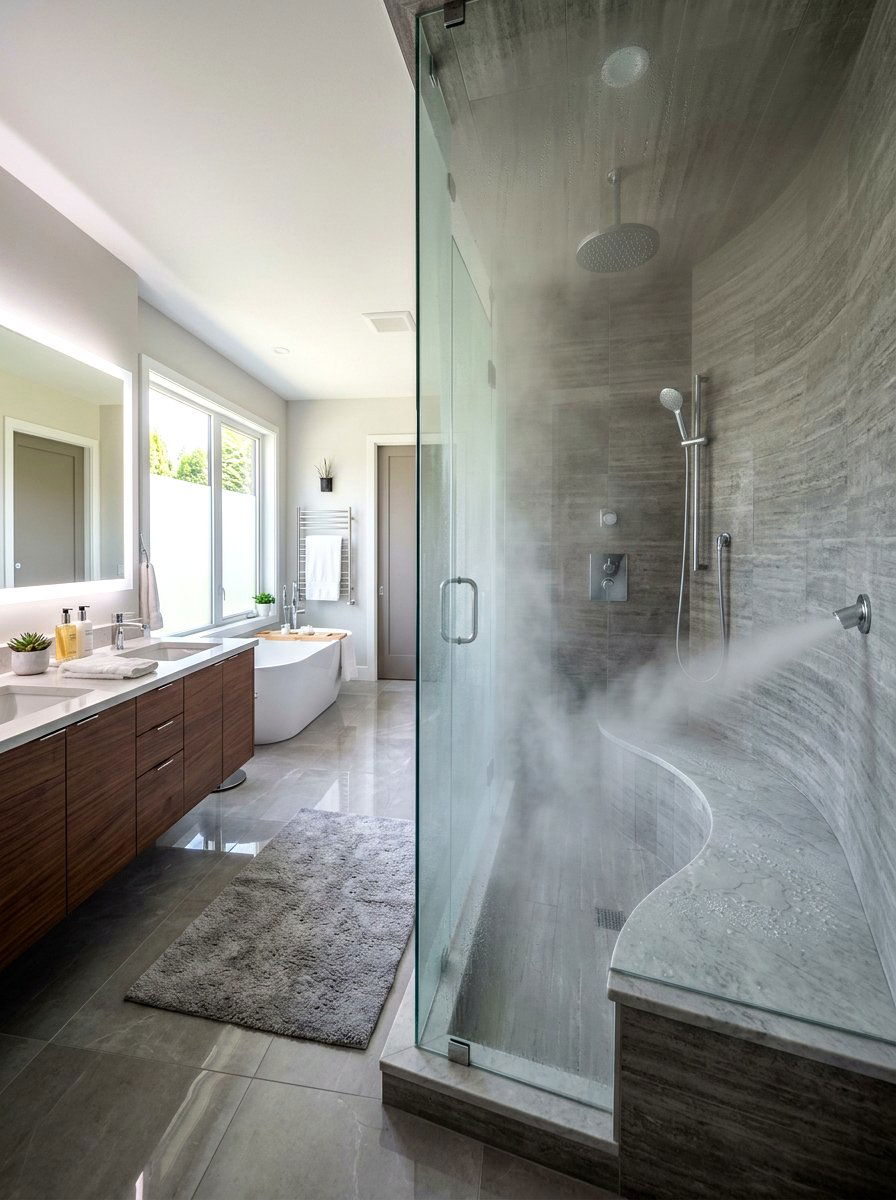 Steam Shower System - 30 spa bathroom ideas
