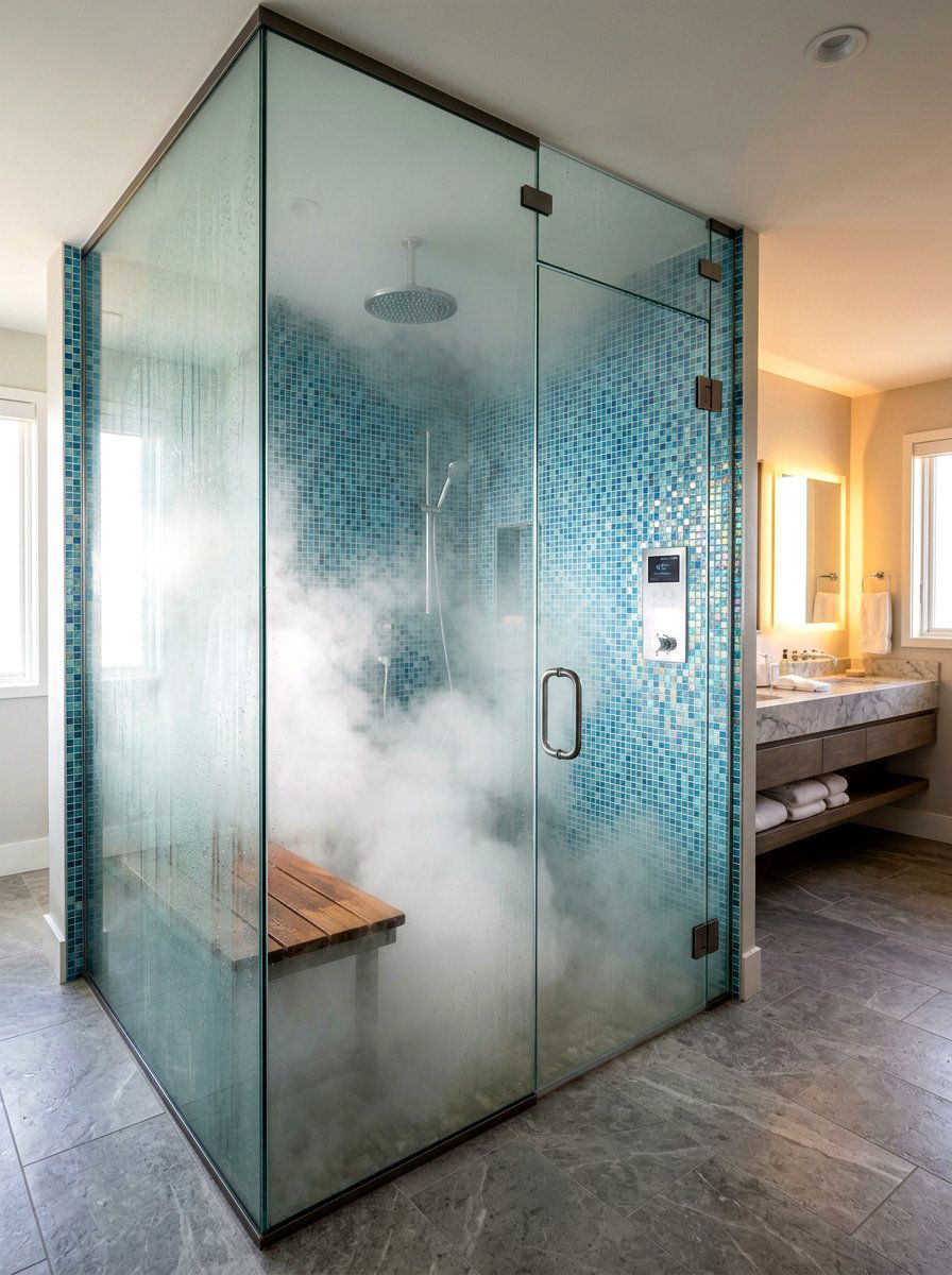 Steam Shower System - 30 sensory bathroom ideas