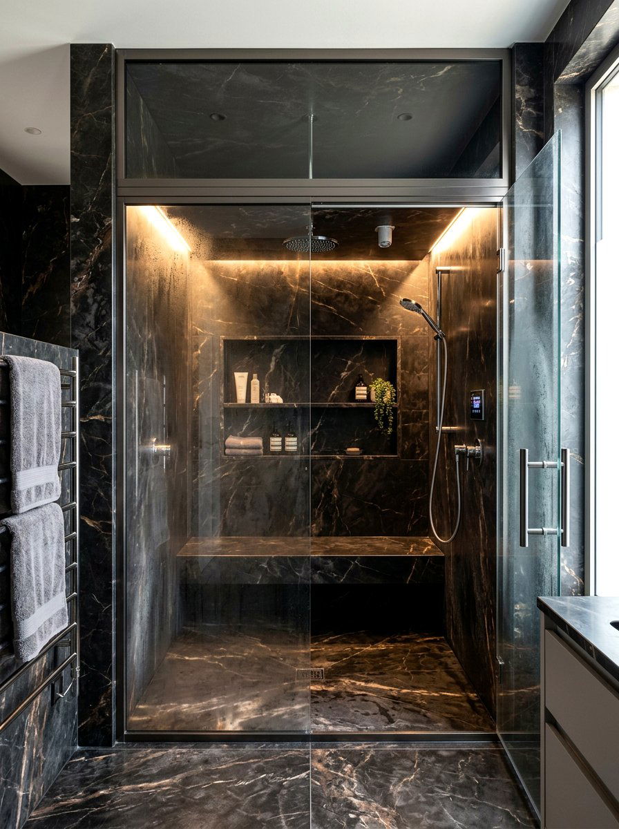 Steam shower enclosure - 30 walk in shower ideas