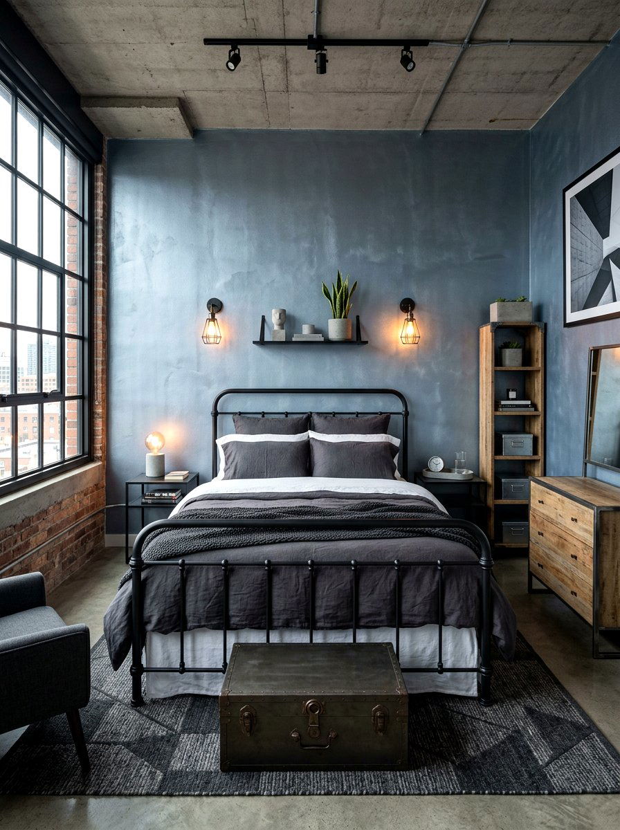 Steel Blue Bedroom - 30 blue bedroom ideas