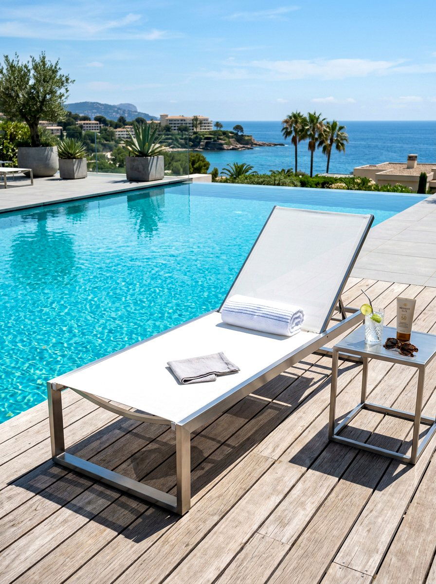 Steel Chaise Lounge - 30 metal patio furniture ideas