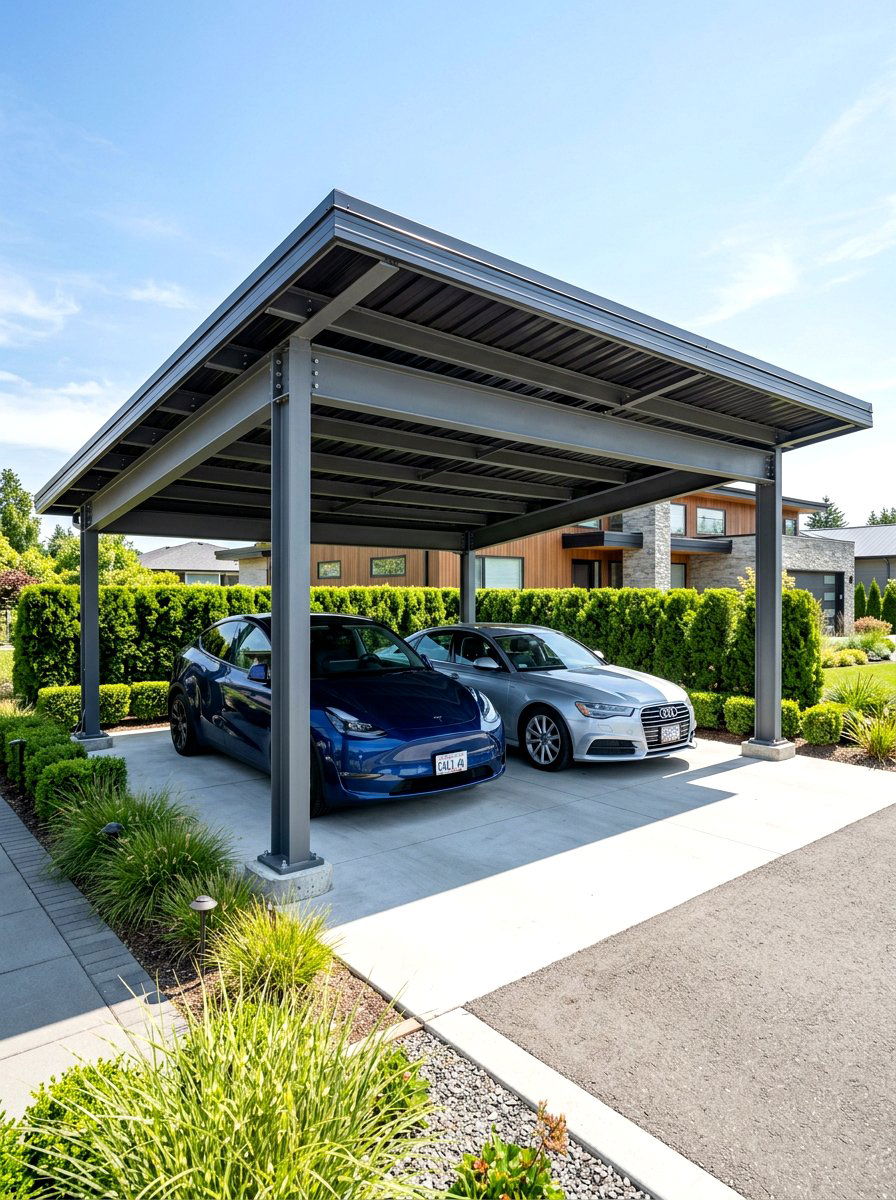 Steel Frame Carport - 30 carport design ideas