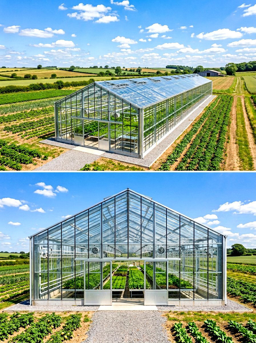 Steel Greenhouse - 30 freestanding greenhouse ideas